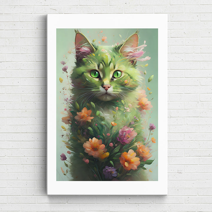 0TETL Floral Felines: Clover - Sightly Prints