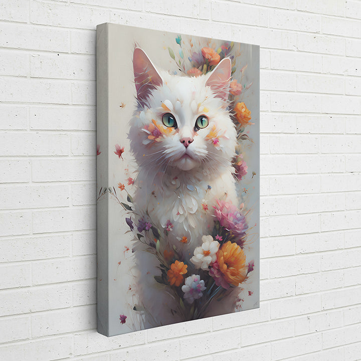 25QEO Floral Felines: Luna - Sightly Prints