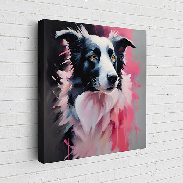 8BQFV Colorful Canine Portraits: Border Collie I