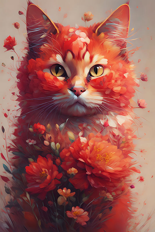 KWGH6 Floral Felines: Milo - Sightly Prints