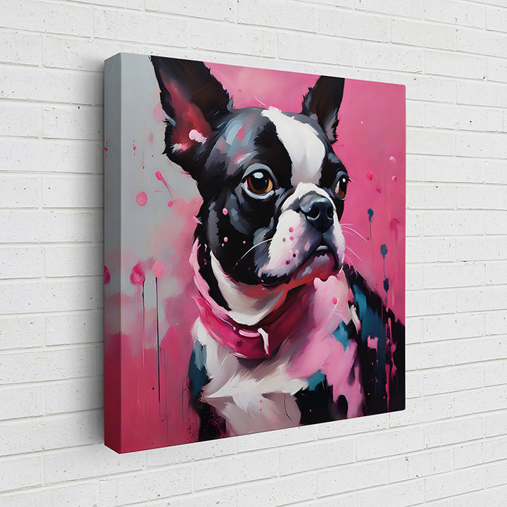 1HXTG Colorful Canine Portraits: Boston Terrier I - Sightly Prints