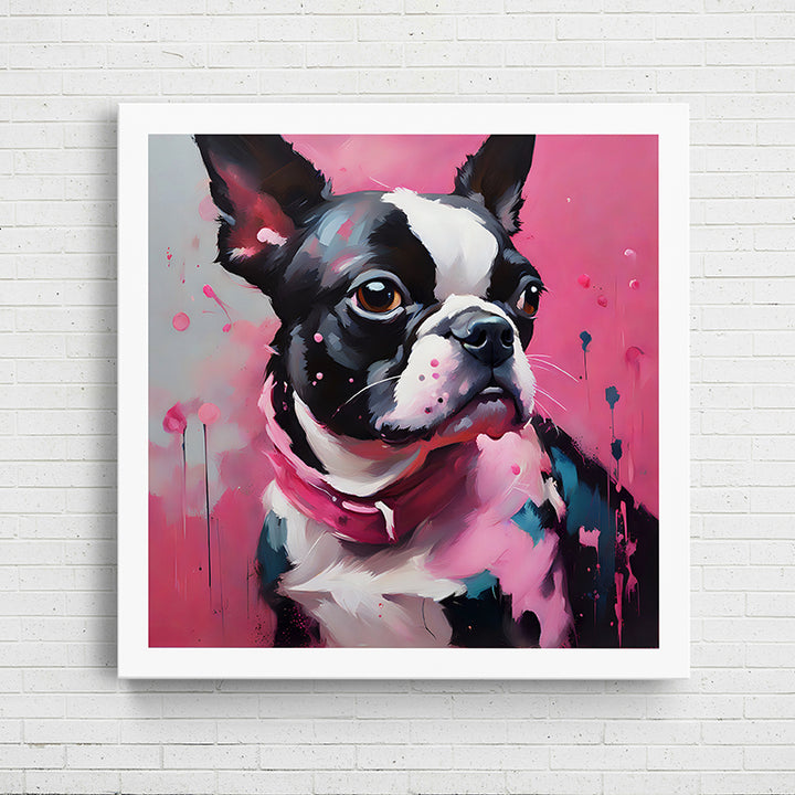 1HXTG Colorful Canine Portraits: Boston Terrier I - Sightly Prints