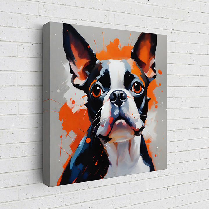 2U9O4 Colorful Canine Portraits: Boston Terrier II - Sightly Prints