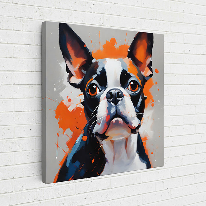 2U9O4 Colorful Canine Portraits: Boston Terrier II - Sightly Prints