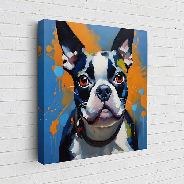 3ELL8 Colorful Canine Portraits: Boston Terrier III - Sightly Prints