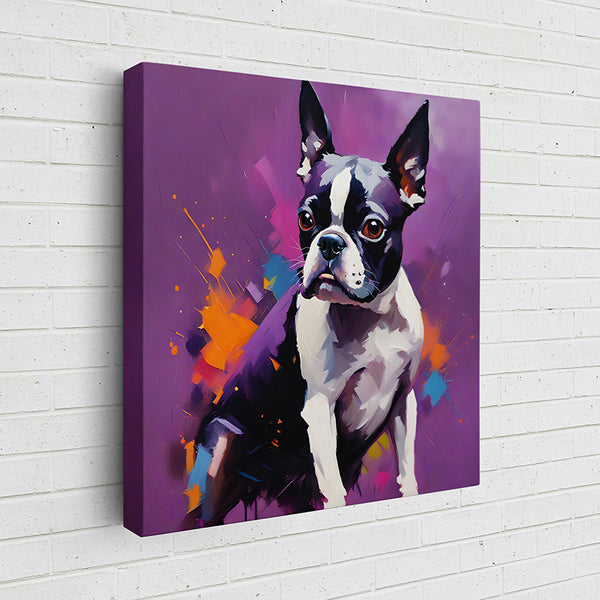 MCFS1 Colorful Canine Portraits: Boston Terrier IV