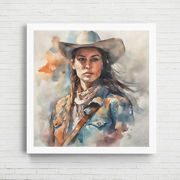 0P2BF Saddle & Brush: Cowgirl I - Sightly Prints