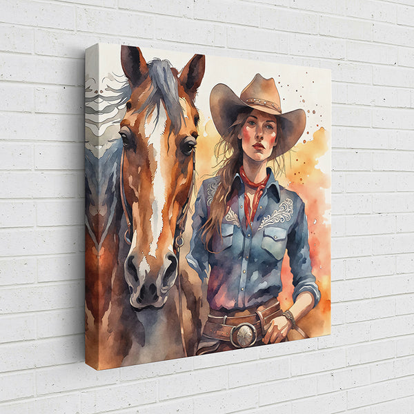 N8B70 Saddle & Brush: Cowgirl VIII