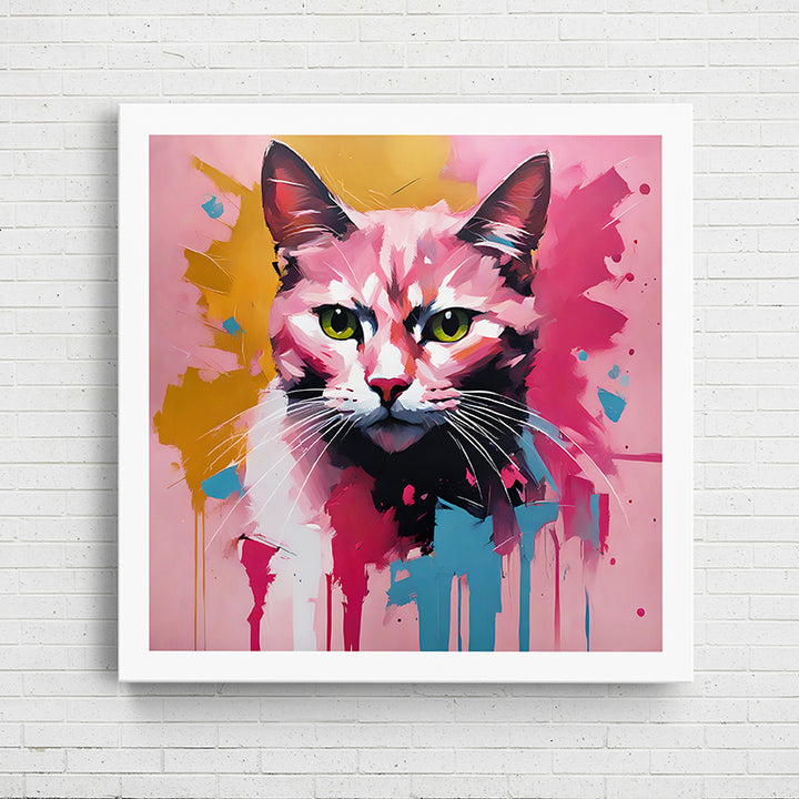 2WM37 Colorful Feline Portraits: Domestic I - Sightly Prints