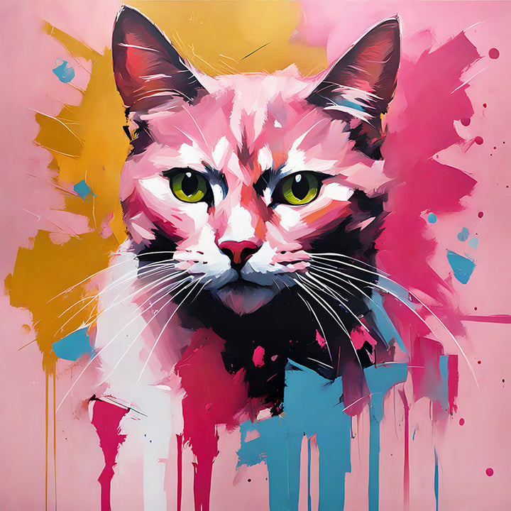 2WM37 Colorful Feline Portraits: Domestic I - Sightly Prints