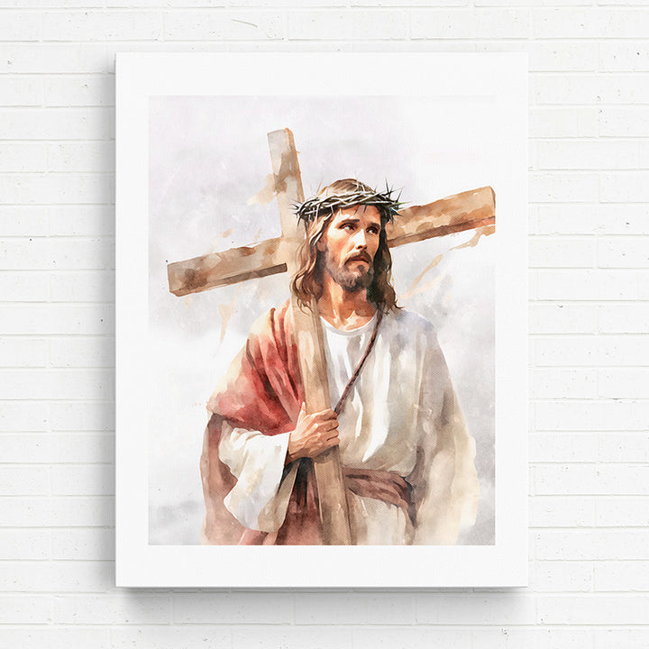 BE1Q6 Christ’s embrace: His Burden - Sightly Prints