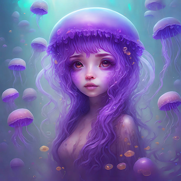 DULYA Ocean Nymph: Violet - Sightly Prints