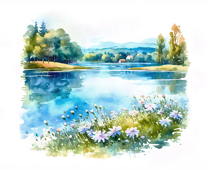 ARI1B Watercolor Horizons VII - Sightly Prints