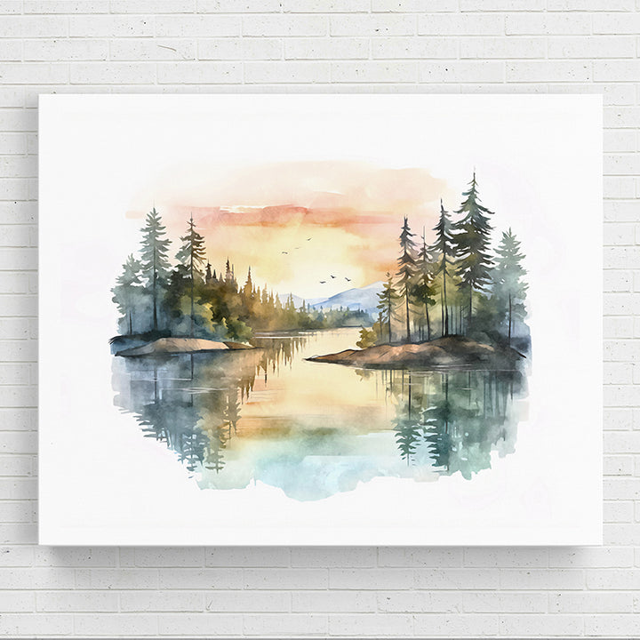 QSW9F Watercolor Horizons XIV - Sightly Prints