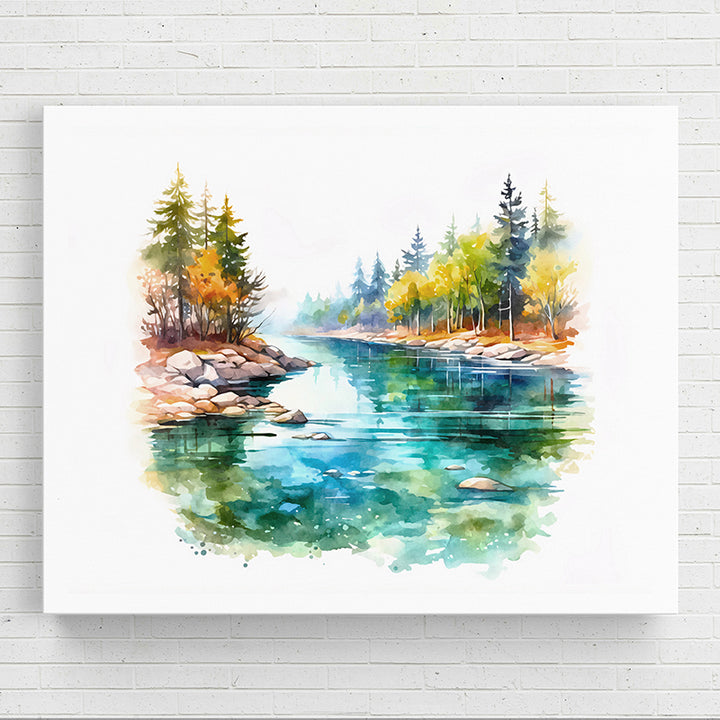 WRB8Y Watercolor Horizons XVIII - Sightly Prints