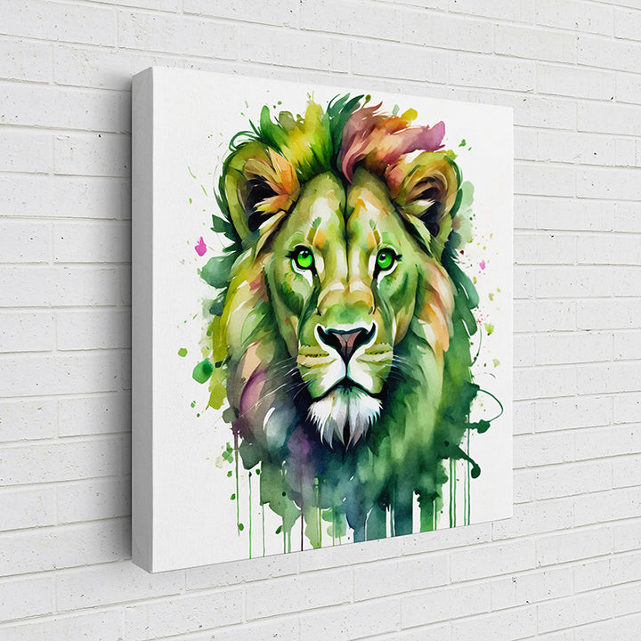 8Z22L Lion on Watercolor III - Sightly Prints