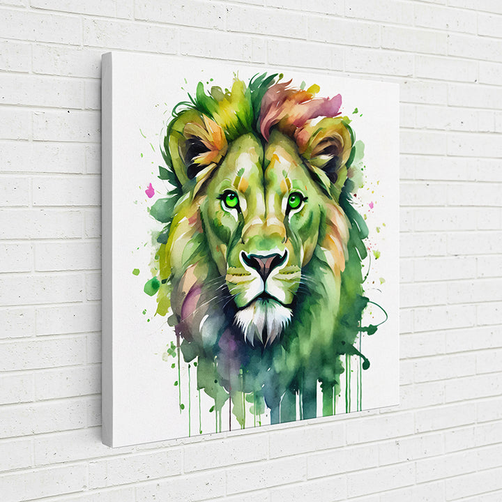 8Z22L Lion on Watercolor III - Sightly Prints