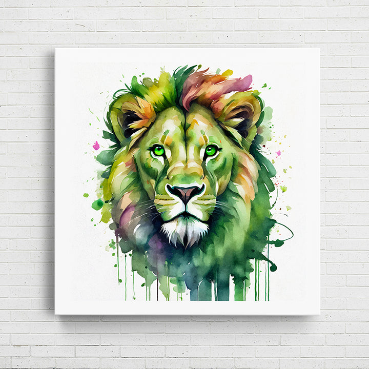 8Z22L Lion on Watercolor III - Sightly Prints