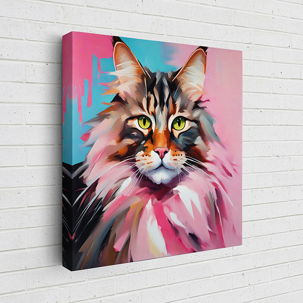 CI3B2 Colorful Feline Portraits: Maine Coon III