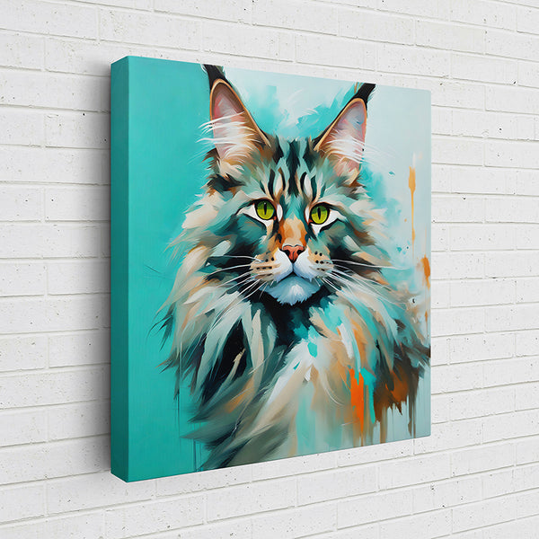 HRM9A Colorful Feline Portraits: Maine Coon IV