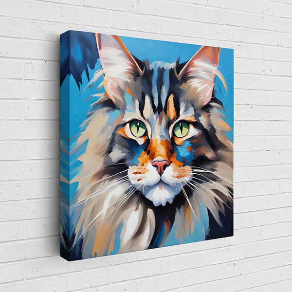 XT1B2 Colorful Feline Portraits: Maine Coon VI