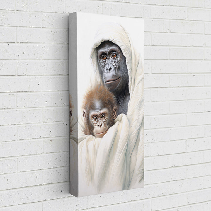 07CQ8 Motherly Love: Gorilla - Sightly Prints