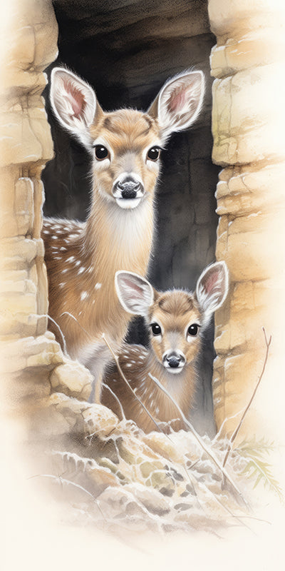 089C0 Motherly Love: Deer - Sightly Prints