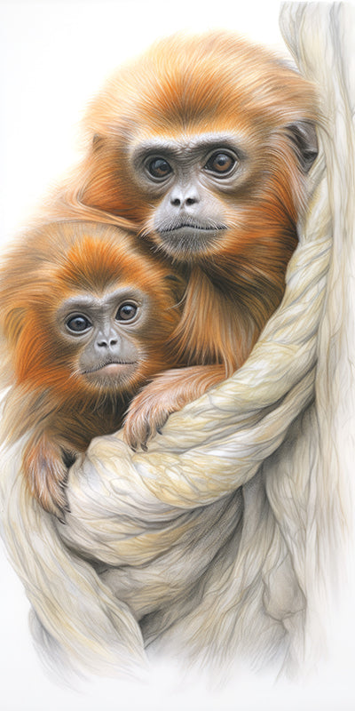 3TM1C Motherly Love: Howler Monkey - Sightly Prints