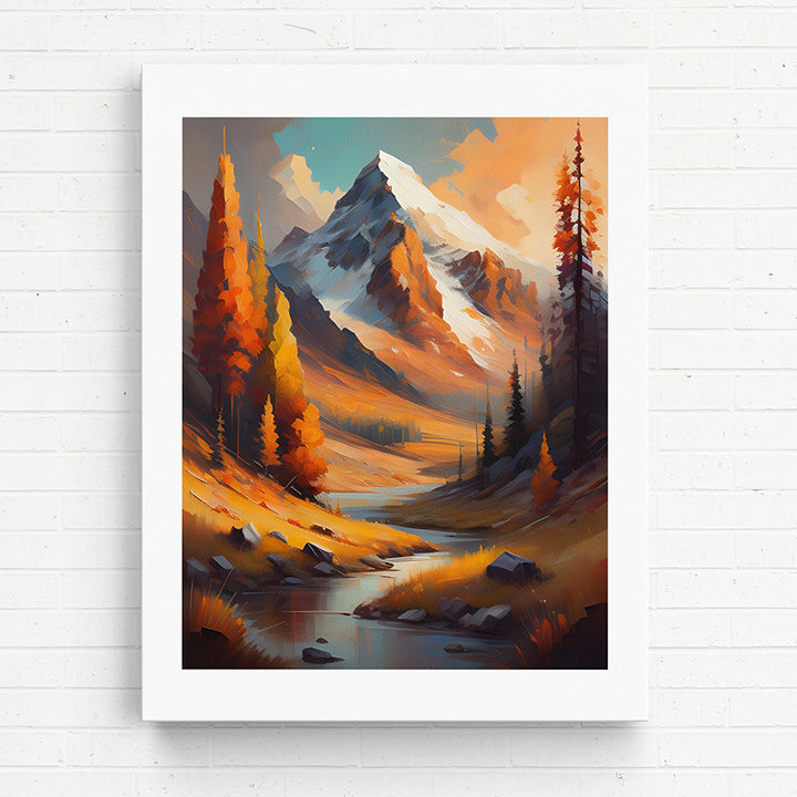 8Q27X Mountains Oil Painting IX - Sightly Prints