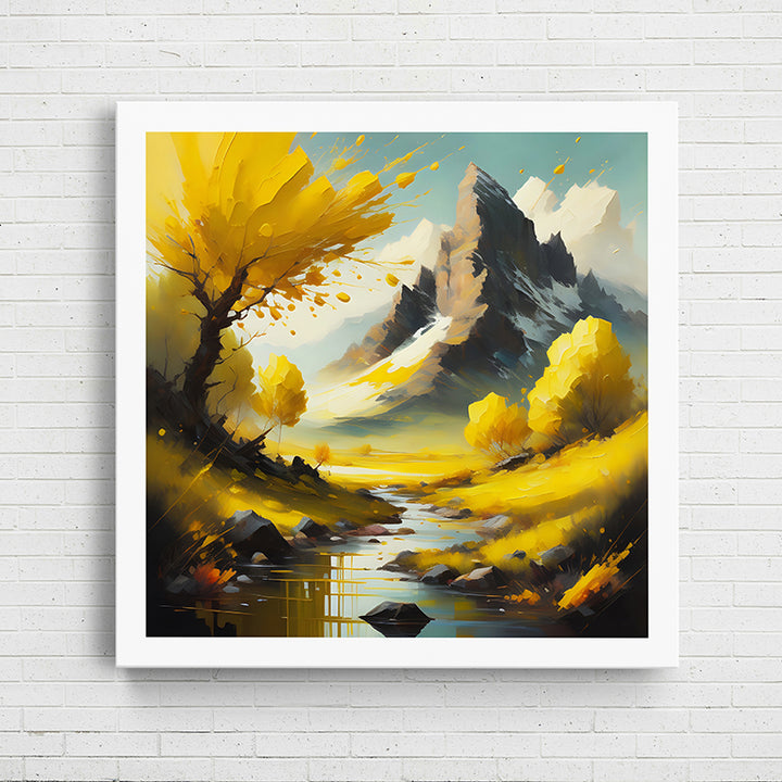 GFDK9 Mountains Oil Painting V - Sightly Prints