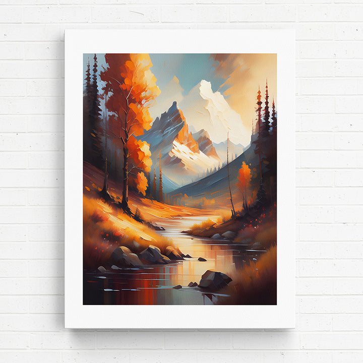 S9TEF Mountains Oil Painting X - Sightly Prints