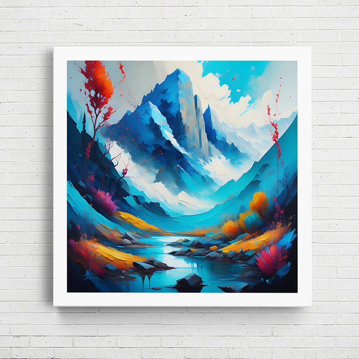 GJ3EN Mountains Oil Painting VI - Sightly Prints