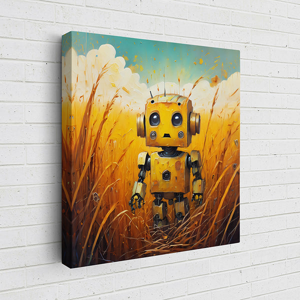 6E62J Robot in a Field V - Sightly Prints