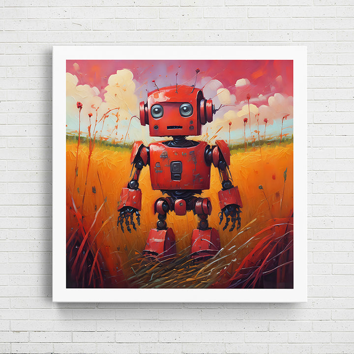 X6M2D Robot in a Field VII - Sightly Prints