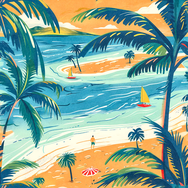 2DEDG Sunny Beachside I - Sightly Prints