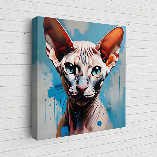 1QQ0V Colorful Feline Portraits: Sphynx I - Sightly Prints