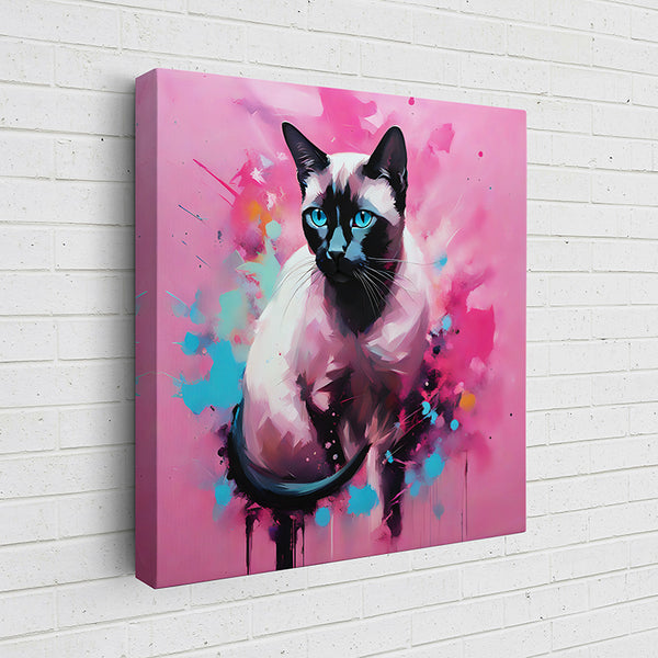 KLEDS Colorful Feline Portraits: Siamese I