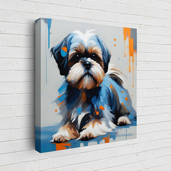 8EUCW Colorful Canine Portraits: Shih Tzu I