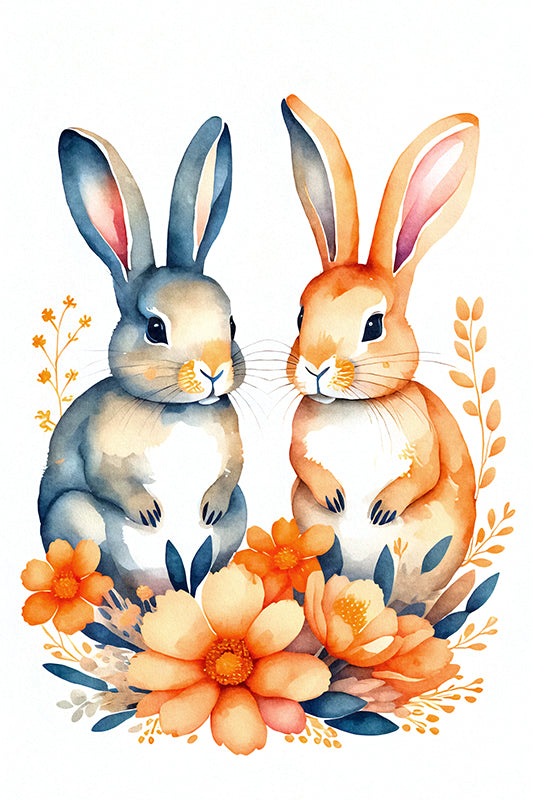 48TIG Watercolor Bunnies 1 - Sightly Prints