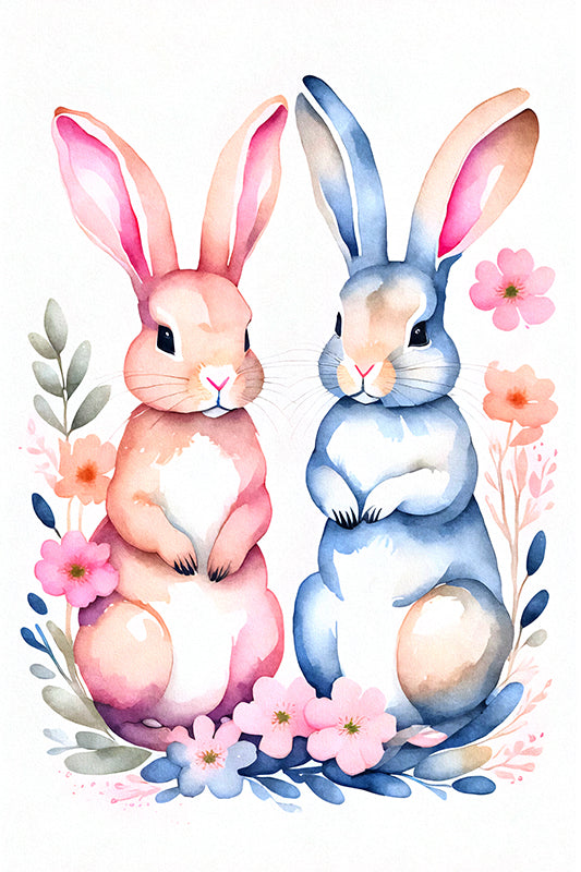 76EGT Watercolor Bunnies 2 - Sightly Prints