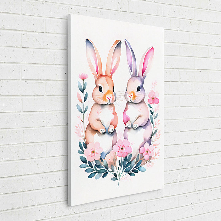 B08WI Watercolor Bunnies 3 - Sightly Prints