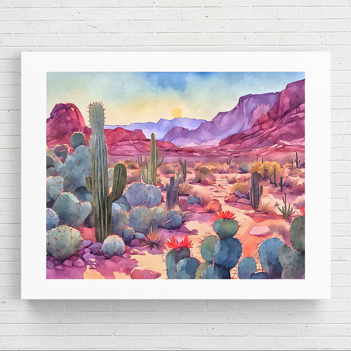 0SUEP Watercolor Desert I - Sightly Prints